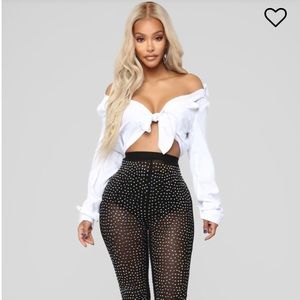 Extra Extra Shine Mesh Leggings Black